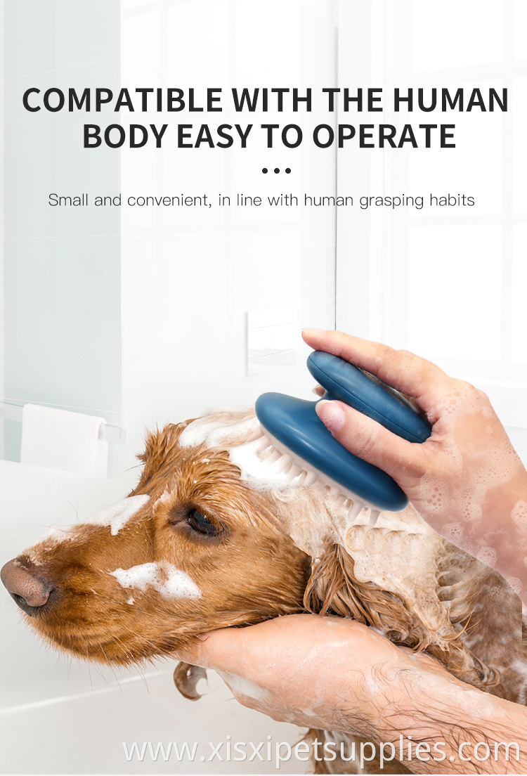 Factory Wholesale Multicolor Cat Massage Brush Pet Dog Shampoo Bath Brush